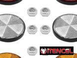 Par de Círculo Reflector para moto (Azul, Rojo, Amarillo y Plateado)