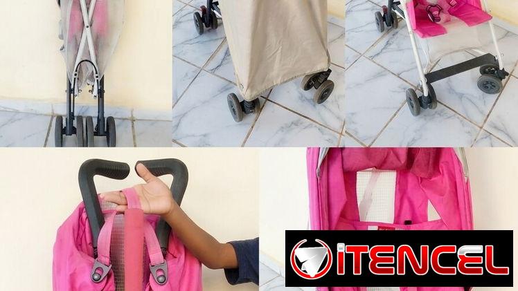 Coche McLaren Rosado, como nuevo, plegable bastón con capa ultraligero y resistente, 58871071