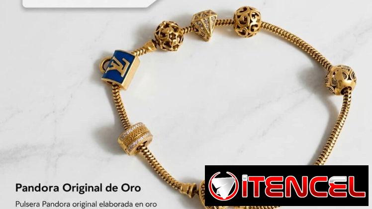 PANDORA DE ORO 10K CON TODOS LOS CHARMS
