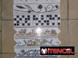 Cenefa y cintillo mata junta losas de baño y piso cemento cola y blanco