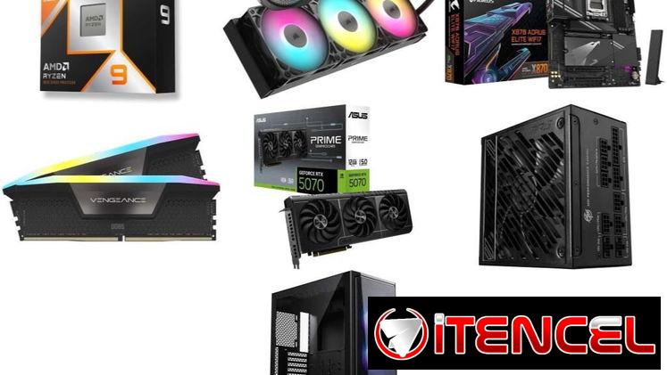 A ESTRENAR PC NEGRA 🤩 Ryzen 9 9900X3D +RTX 5070 12GB +Gigabyte X870 Aorus Elite Wifi7 +32GB +1250W 🆕 0km