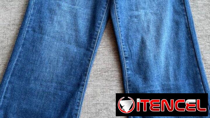 Pantalones de mujer de mezclilla corte ancho 58547627