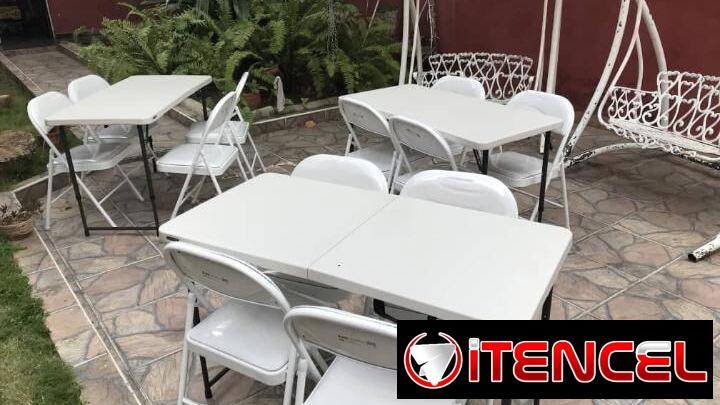 Alquiler de mobiliario, sillas, mesas, sombrillas y mas