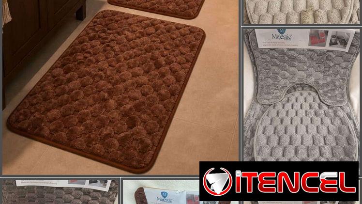 Set de alfombra para baño 3 piezas (cv)