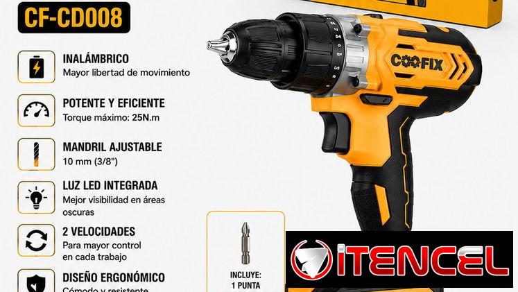 ⚡ Taladro inalámbrico COOFIX Práctico, potente y fácil de manejar 💪 Perfecto para casa o trabajo 🔧 🎁 Puntas gratis