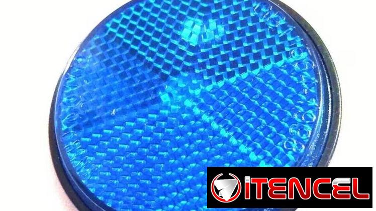 Par de Círculo Reflector para moto (Azul, Rojo, Amarillo y Plateado)