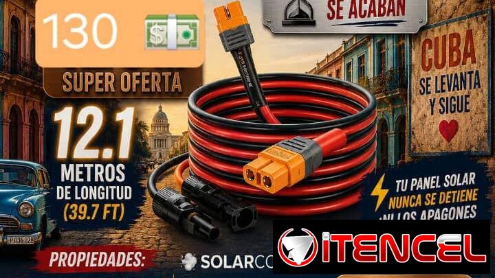 Cable Adaptador para ECOFLOW a Panel Solar/ 12,1 metros 130 USD