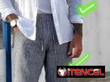 Pantalon de lino , pantalón de listas , camisas blanca de lino , ropa de lino , conjunto de lino , pantalón beige de lin