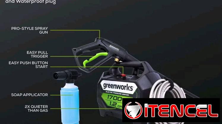 Hidrolavadora profesional Greenworks 1700psi nueva en su caja-160usd