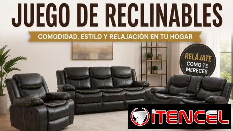 Juego de sofá reclinable 3,2,1 con portabaso inportado