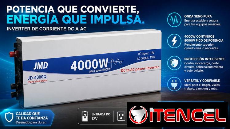 Convertidor 12v a 110v pura calidad