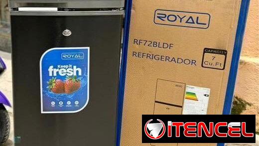 Refrigerador 7.2 pies Royal con llave de seguridad ( no es congelación seca )