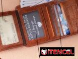 Billetera en cuero genuino/ampli capacidad