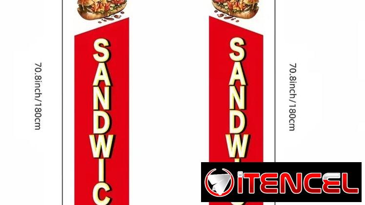 Banner colgante temática expendio comida rápida