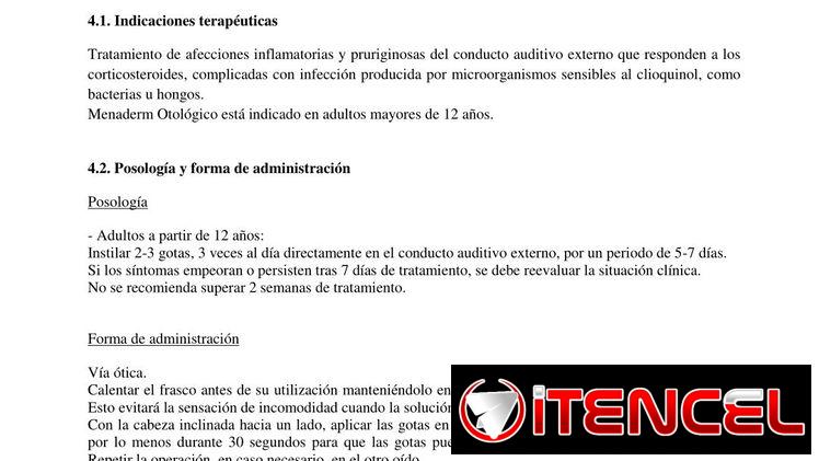 Gotas óticas y oculares. Para otitis  incluido hongos, conjuntivitis