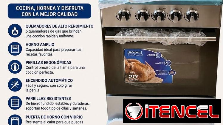 *Cocina de horno Royal de 24 pulgadas* *Con magneto y luz en el horno*  – Precio 245 USD Garantía 7 días