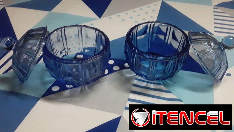 Pareja de Bombonera de Cristal en 10 USD