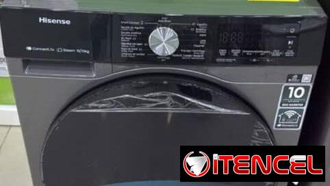 Lavadora secadora al vapor Marca Hisense 15 kgs