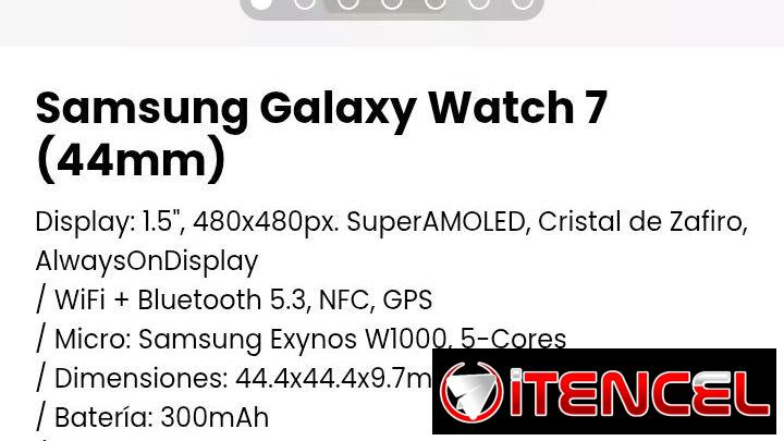 Samsung Galaxy Watch 7 (44mm). Nuevo con garantía
