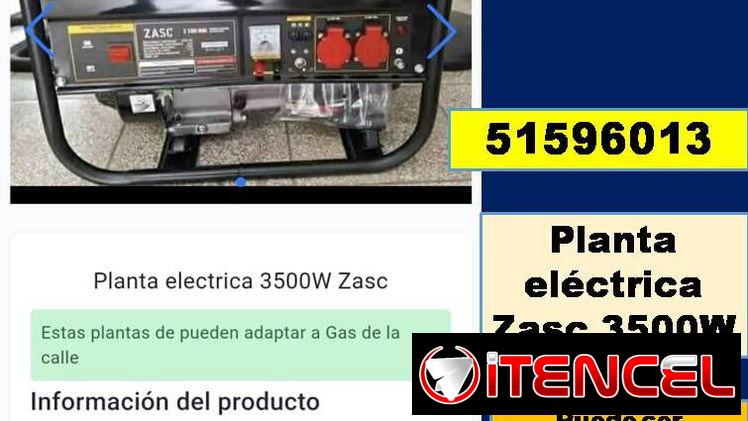 MV-618-Planta eléctrica Zasc 3500W …..360 USD….51596013…Transporte Costo adicional