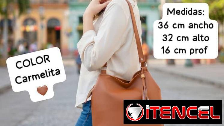 *CARTERA CARMELITA TIPO MORRAL*    Medidas: 36 cm ancho 32 cm alto 16 cm prof