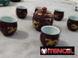 Lindo juego de té decorativo y elegante