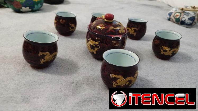 Lindo juego de té decorativo y elegante