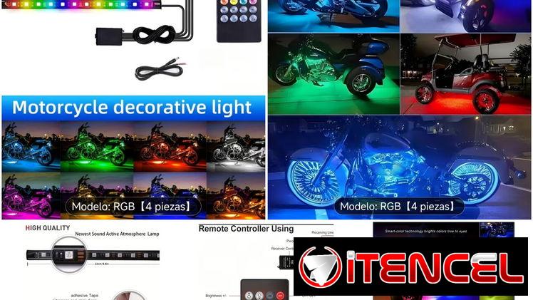 Sistema de LED decorativas RGB para motocicletas luces neón coloridas