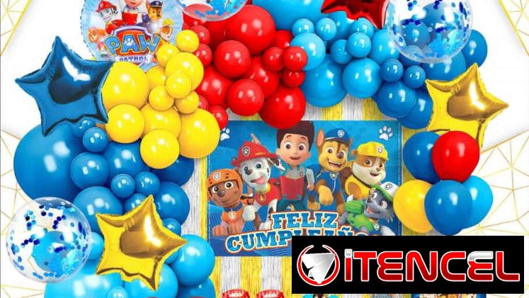 Set tematico decorativo 100 piezas de paw patrol
