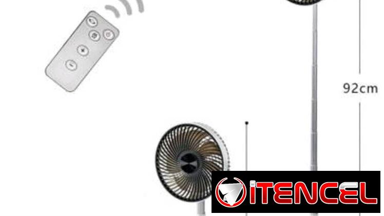 Ventilador recargable. De 6 a8h de batería