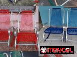 Sillones de madera, suisa, y tapizados