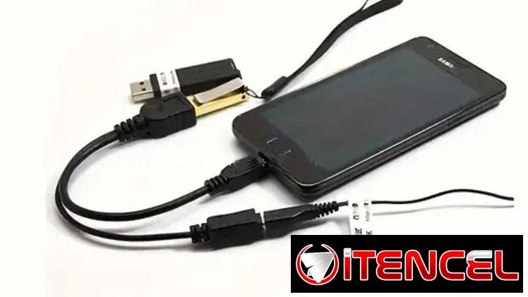 Cable OTG Split Micro USB 2-en-1 se puede Utilizar para Teléfonos Móviles, Tabletas, MID, UMPC y Libros Electrónicos.0
