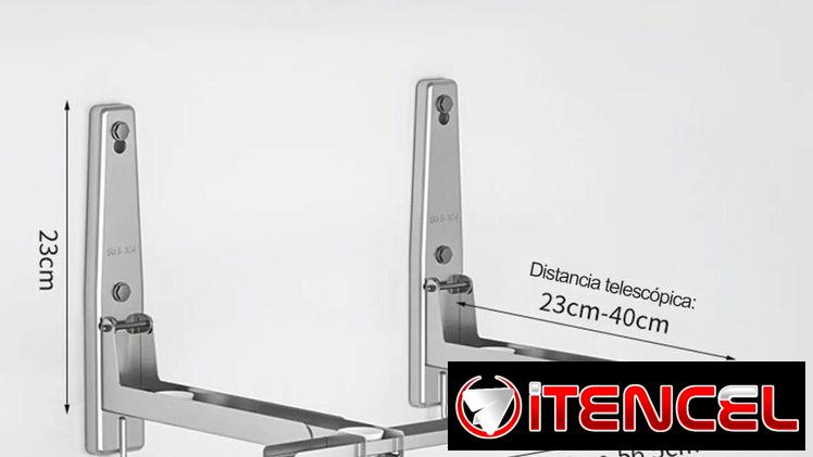 Soporte micro – Estante para horno microondas, estante de cocina, cocina de acero inoxidable 304 plegable para microonda