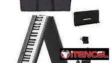 Piano eléctrico plegable de 88 teclas para llevar de viaje – Teclado de piano plegable – Piano digital y piano digital