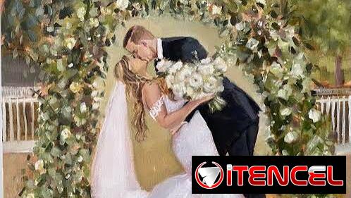 Retratos de bodas por encargo. CUADROS EN LIENZO