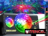 Luz de Discoteca LED RGB OIEZISRO con Control Remoto y Sensor de Música para Fiestas