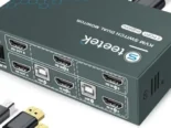 KVM Switch 2 Puertos Dual Monitor 4K@60Hz – HDMI 2.0