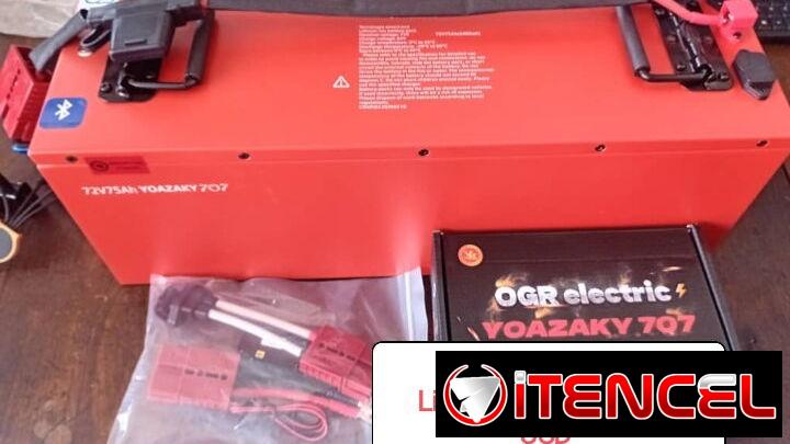 Batería de litio 72V 75ah nuevas para triciclo,  Vienen con cargador y tomas. Tenemos domicilio, taller de mecánica para