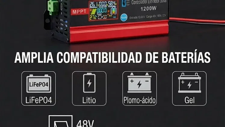Mppt boost 1200w ideal para triciclos.