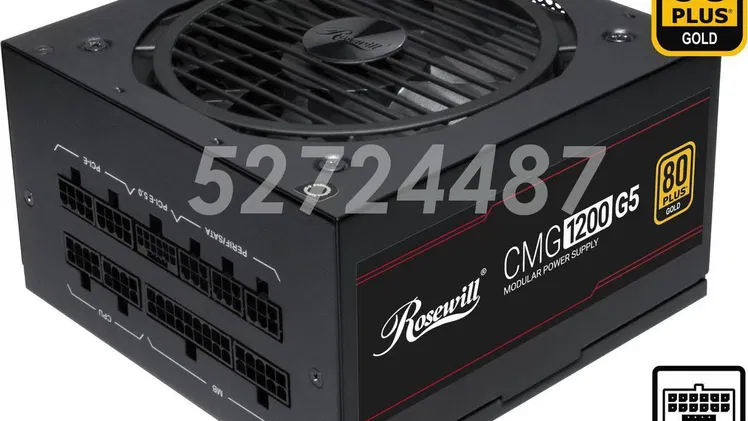 ✅✅52724487 – Fuente ROSEWILL CMG1200 G5, 1200W/100A, 80+ ORO, Full modular✅✅