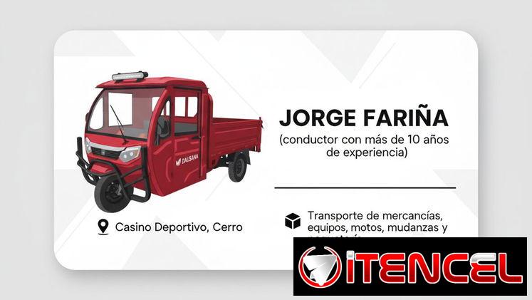 Servicios de transporte de cargas en triciclo eléctrico