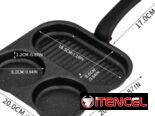 Sartén de 3 compartimentos/gas e inducción