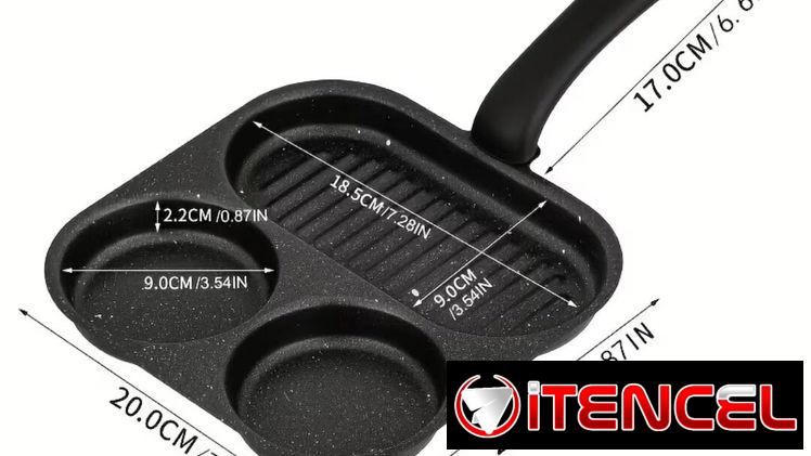 Sartén de 3 compartimentos/gas e inducción