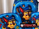 Conjunto de mochila, merendero y Bolsitos. La mochila tiene Luces