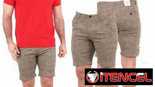 Bermudas de vestir jaspeada para hombre