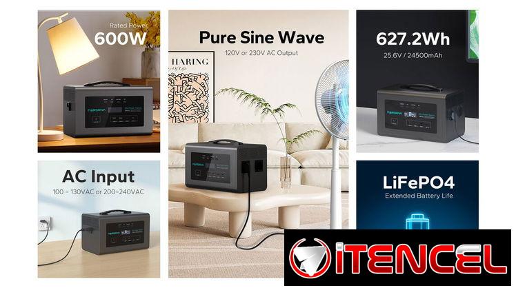 💡627.2WH💡ESTACÍON DE ENERGÍA MARSRIVA 1200/600W – 627WH. MENSAJERÍA CON FACTURA Y GARANTÍA. 📲 54833699