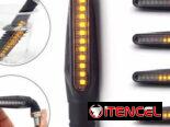 Flasher interno incorporado Indicadores secuenciales, flexibles, muy brillantes, finos-aerodinámicos, más largos (12 led