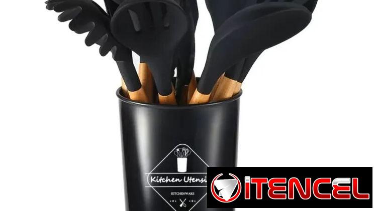 ⭐ Juegos de 12 Utensilios de Cocina de Silicona