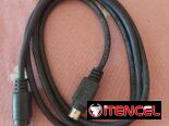 Cable Mini Din de 8 pines macho a macho.
