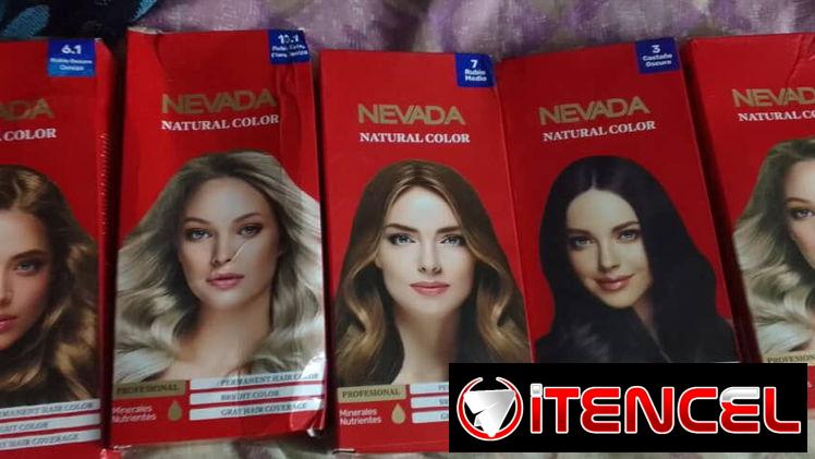 TINTES DE PELO MARCA NEVADA VIENEN CON PEROXIDO,  BROCHA Y GUANTES ( NEGROS, CASTAÑOS, RUBIOS)